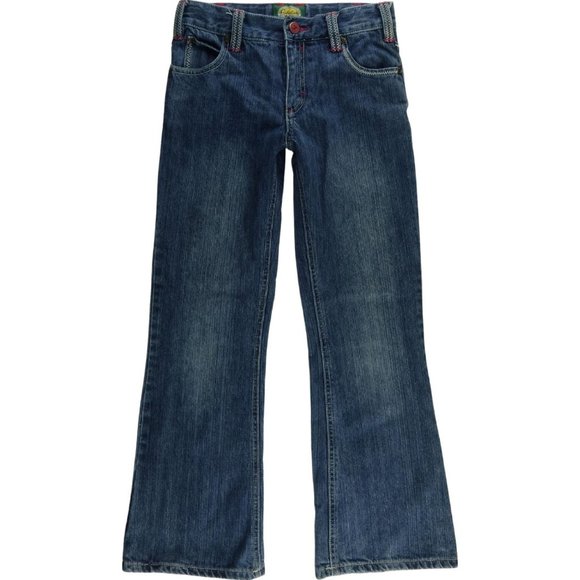 Cabela's 919245 Boot Cut Jeans Girls 10 Pink Flannel Lined Low Rise B169 - Picture 1 of 9